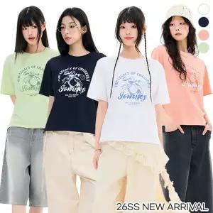 [체이스컬트] (WOMAN) Fruit 드로잉 반팔 T-SHIRT/4Color