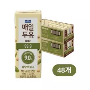 매일두유 99.9 무가당 플레인 190ml X 24개 X 2박스, 총 48개