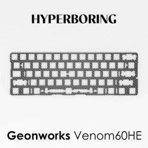 Geonworks Venom60HE 포지셔닝 플레이트 및 폼 6.25 7U Fr4 Alu 탄소 소재 맞춤형 게임용 마그네틱 키보드