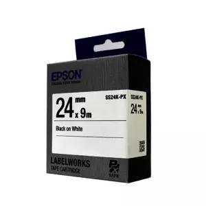 엡손 라벨테이프 SS24K-PX 흰색바탕 검정글씨 24mm 9