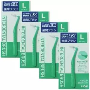 라이온 덴트.EX 치간 브러시 4pcs x 큰 녹색