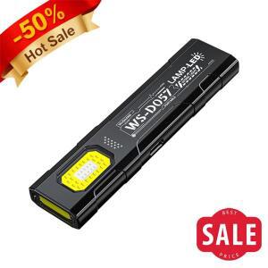 WS-D057 EDC 손전등 컴팩트 멀티 모드 포켓 USB-C 충전식 IPX4 듀얼 소재 레드/블루 스트로브