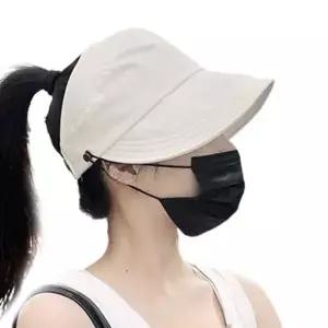 챙 넓은 모자 데일리 여름 여행용 여성 모자 가벼운 아웃도어 자외선 가리개 스포츠 사계절 캐주얼 마스크