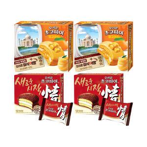오리온 초코파이 망고라씨맛 12입, 2개 + 초코파이 12입, 2개