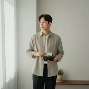 소가죽 미니 동전 지갑 카드 수납 파우치 슬림형 다용도 홀더 케이스 엔화동전지갑 엔화