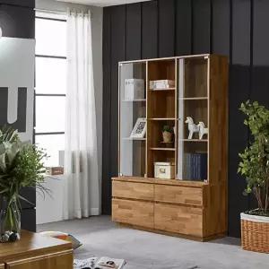 보루네오 멀바우 1200 서랍둘 책장