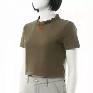 MUST IT_슈슈통 26SS 웨이브 레이스 카라 티셔츠 FSDFTO04 WWT701 OL100