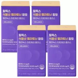 [단비] 힐릭스 식물성 멜라녹스 타트체리 플러스 30정 x 4개