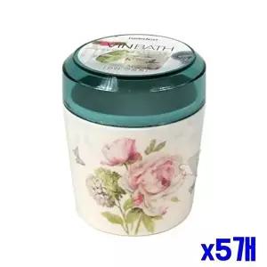 위생적인 원형 면봉통 x5개 면봉케이스 면봉스납-WFMO5VH