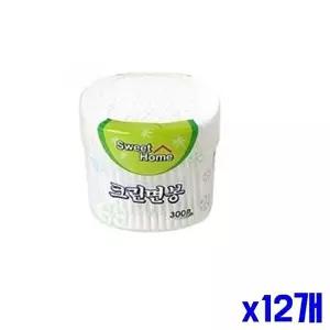 위생적인 순면 면봉 300p x12개 페이스소품 귀이개-WFMO6U8