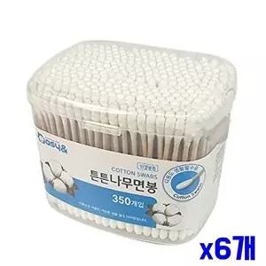 튼튼한 원터치 면봉 350개입 x6개-WFMO8CH