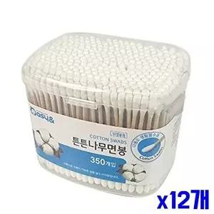 튼튼한 원터치 면봉 350개입 x12개-WFMO93J