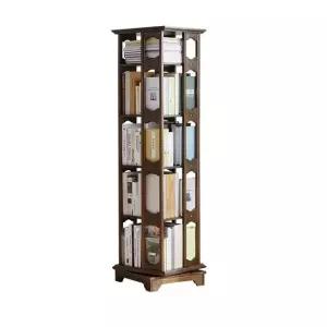 원목 책장 5단 회전 폭44.3cm 360도 월넛 폭44.3cm 회전 5단 360도