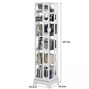 360도 화이트 6단 회전 폭44.3cm 책장 원목 회전 6단 폭44.3cm 360도