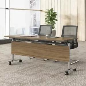 테이블 강의실 180cmx50cmx75cm 접이식 월넛 180cmx50cmx75cm 강의실