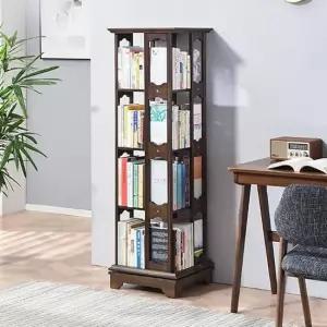 책장 월넛 회전 폭44.3cm 4단 360도 원목 4단 360도 회전 폭44.3cm