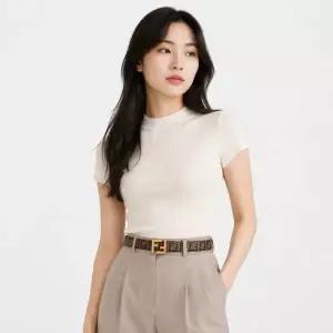 펜디 FF로고 스퀘어 스터드 버클 여성 벨트 8C0648-AQ1J-F1N1Y