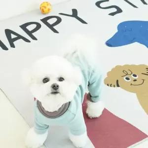 강아지식기매트 강아지 귀여운 사각 매트 M 1P 다용도 카펫 방석 깔개 강아지야외매트