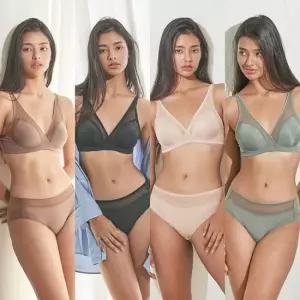 플레이텍스 노와이어 18HOUR 브라팬티 8종 [모카+블랙+라이트베이지+카키] PXW4O39404142_T