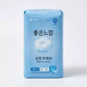 좋은느낌 좋은순면 슬림 날개 대형 32개 x 8팩 흡수 빠르게