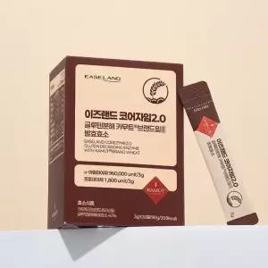 이즈랜드 코어자임2.0 글루텐분해 카무트 브랜드밀 발효효소 고소한인절미맛 30포 1박스