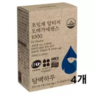 담백하루 초임계 알티지 오메가 에센스 1000 1255mg x 30캡슐 4개