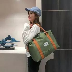 여행 용 천 보스턴 백 1박2일 트래블 짐 가방 그린-WFOBU8P