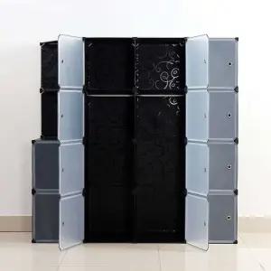 조립식 수납장 140x140cm Type2 하숙 원룸 적층식 반투명도어 적층식 층층이 공간활용 간이