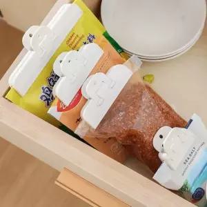 간편 슬라이드 밀크랩 원터치 보관 수납 밀봉 클립 밀봉클립 봉투집게 비닐봉투집게