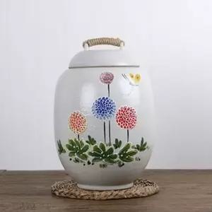 오너클랜 보관용 쌀독 도자기 10kg 민들레 주방 용기 쌀통 보관함 민들레쌀독 도자기쌀통 민들레쌀통