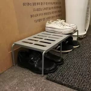 싱크대 그레이 M 길이조절 주방 싱크대선반 선반 싱크대하부장정리 싱크대하부선반