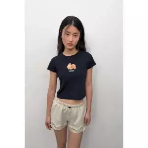 자라 ZARA 반소매 애니멀 티셔츠 - 다크 블루 5644041422 1003921