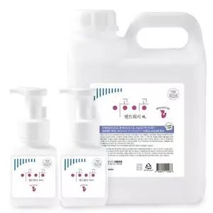 고품질 이공이공 핸드워시 4L 1개+300ml 본품 2개(5가지향) 핸드워시 손세정제 거품비누 WFODLH4