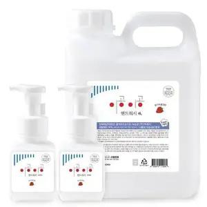 고품질 이공이공 핸드워시 딸기향 4L 1개+300ml 본품 2개 손세정제 거품비누 핸드워시 WFODLHZ