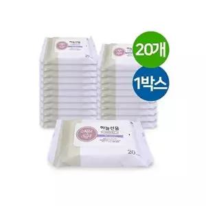 고품질 하늘선물 물티슈 (20매) 20개 휴대용 아기물티슈 아기 가정 어린이집 유치원 강아지 고양이 WFODTR