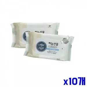 고품질 피톤치드 성분 안심 물티슈 30매 x10개 휴대용물티슈 휴대용물티슈 일회용물티슈 WFODTST