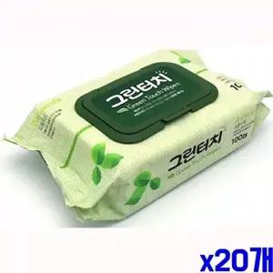 고품질 깨끗하고 순수한 물티슈 100매 캡형 245g X20개 휴대용물티슈 일회용물티슈 WFODTTB