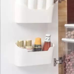 벽 부착 다용도 수납 정리함 주방 하부장 문 틈새 쟁 주방 하부장 문 쟁반정리