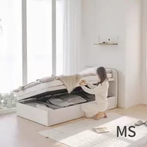 아씨방가구 라핀유 슬림 미니싱글 패브릭 리프트업 수납 침대 MS