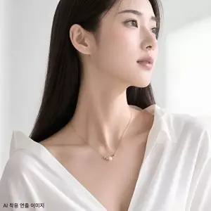 [오팔하우스]14k 6mm 합성 오팔 컷팅볼 목걸이 OPPN0202