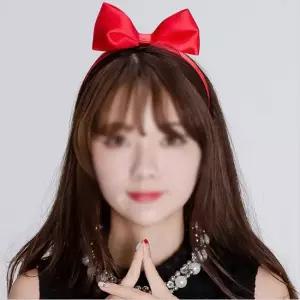 TBZ 파티행사소 빨간리본 공주장식 머리띠 헤어밴드머리띠 여성헤어밴드 헤어밴드머리띠