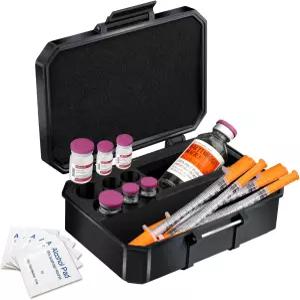 3/0/30ml 냉장고용 펩드 케이스 주사기 및 피부 준비 물티슈 보관 공간 바이알 홀더 뚜껑 안감 초두꺼운