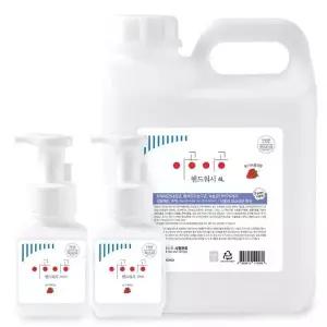 [골드스마일]이공이공 핸드워시 딸기향 4L 1개+300ml 본품 2개