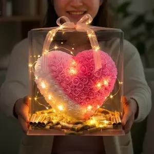 로즈하트 플라워 하트 박스 조화 반전 서프라이즈 용돈박스 생일 선물 용돈이벤트