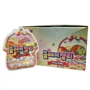 클레이 젤리 5가지 과일맛 젤리식품 어린이 키즈 간식 60g 12개입 (완박스)