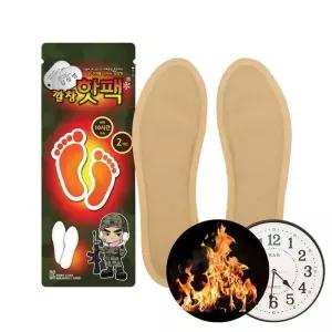 [룽스_65]등산용핫팩 군용핫팩 발바닥 발열깔창 10개입 1팩