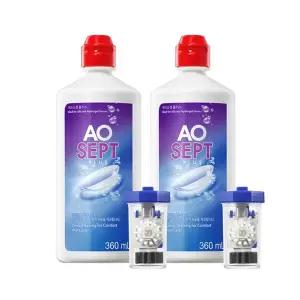 [알콘]옵티프리 렌즈세척액 에이오셉 플러스 360ml 2개