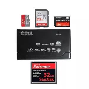[룽스_65]USB TF카드 카드 멀티리더기 블랙 2.0 6슬롯