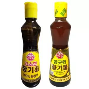 고소한참기름(병) 320ml + 향긋한들기름 320ml