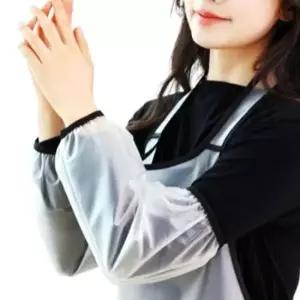 작업용토시 방수팔토시 미술 작업 주방 반투명 팔토시 흰색 1쌍